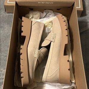 Dolce Vita Beige Suede Loafers
